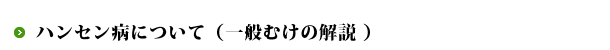 ハンセン病について（一般むけの解説 ）